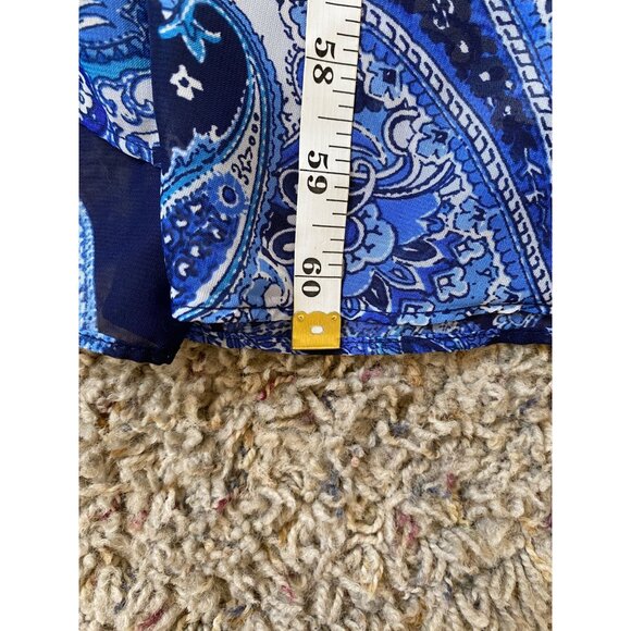 Chetta B‎ Womens Blue Paisley Maxi Dress Size 16 Sleeveless Summer Polyester - Picture 8 of 8
